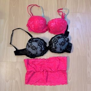 Bra Set, VS Pink and H&M Size 34A Small
